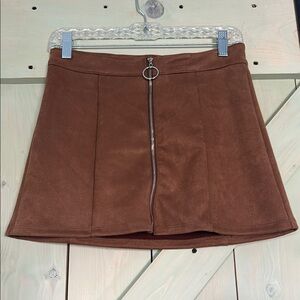 Altar'd State Brown A-line Mini Skirt